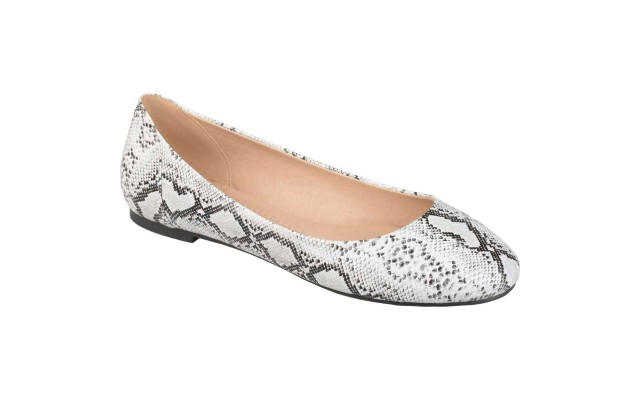  Womens Kavn Ballet Flat, Snake Faux Leather, 10M