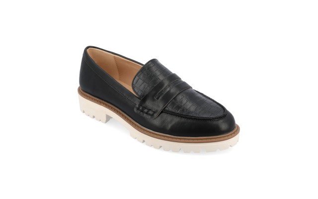  Women’s Kenly Penny Loafers, Black, 7.5M