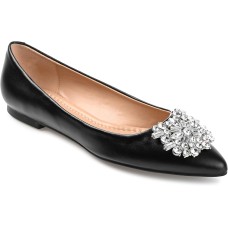 Journee Collection Women’s Renzo Jeweled Flats, Black, 8.5