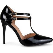 Journee Collection Womens Tru Patent Pointed Toe Pumps, Black, 8 Wide