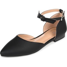 Journee Collection Womens Vielo Ballet Flat, Black, 6.5M