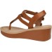  Womens Wedge Thong Sandals, Tan, 6.5M