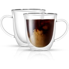 JoyJolt Serene Double Walled Insulated Glasses Coffee Mug (Set of 2) 13.5 Ounces
