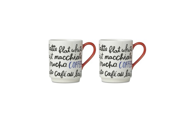 Kate Spade 2-pc. Piping Hot Coffee Mug Set White