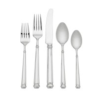 Kate Spade New York Abington Square 5-Piece Place Setting, Silver