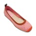  Womens Knottingham Knit Slip On Ballet Flats, Pink, 8 M