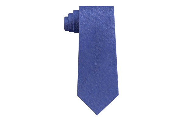  Reaction Men’s Marble Solid Silk Ties, Navy