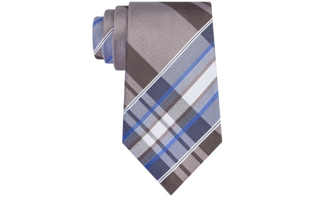  Reaction Men’s Plaid Slim Ties, Beige