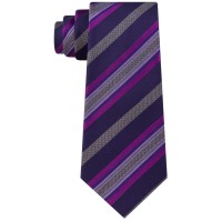 Kenneth Cole Reaction Men’s Rail Stripe Slim Ties, Purple