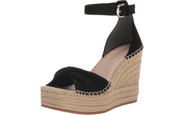  Women’s Women’s SOL Wedge Sandal, Black, 7