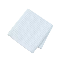 Kensington Garden Waffle Wash Towels Bedding, White, 13×13