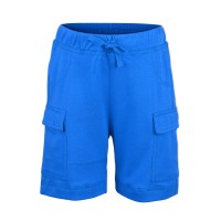 Kidsy Boys Casual Beach Cargo Shorts – Soft Cotton, Pull-On/Drawstring Closure, Two Pockets, Cobalt, 2