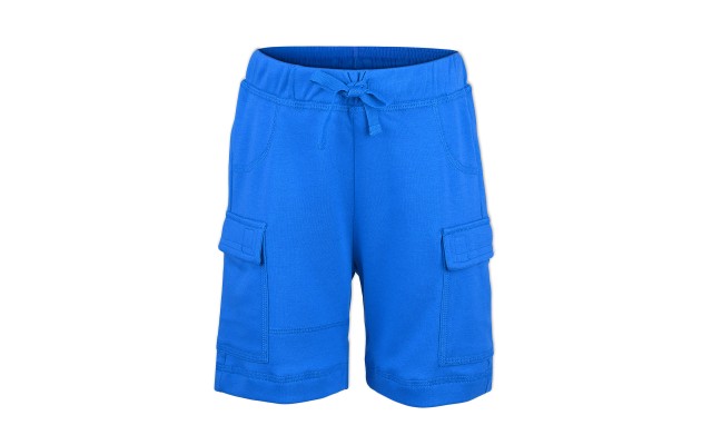  Boys Casual Beach Cargo Shorts – Soft Cotton, Pull-On/Drawstring Closure, Two Pockets, Cobalt, 2