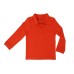  Boys Solid Cargo Polo Peruvian Cotton T-Shirt – Long Sleeve, Polo Neck With 3 Buttons, Auburn, 2