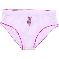 Kidsy Girls Casual Ballerina Panties – Soft Cotton Briefs, Pull-On Closure, Pink Frost, 8