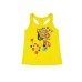  Girls Peacock Graphic Printed Peruvian Cotton Tank Top, Lime Zest, 4