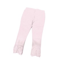 Kidsy Toddler Baby Girls Frilled Pants – Peruvian Pima Cotton, Elastic Waist, Pull-On, Solid Colors