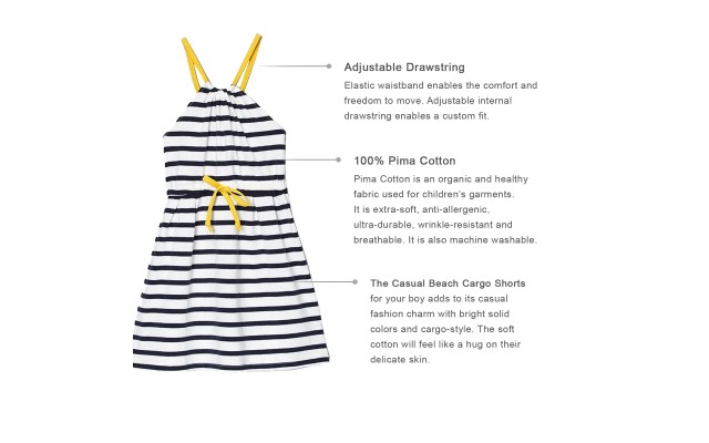  Toddler Baby Girls Striped Peruvian Cotton Dress – Strappy, Long Skirt, Navy Stripe, 5