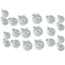 Kurt Adler 20-Piece Iridescent Glass Ball Ornament Set