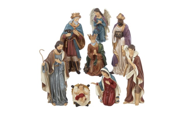  9-Inch Resin Nativity Set of 8 Pieces