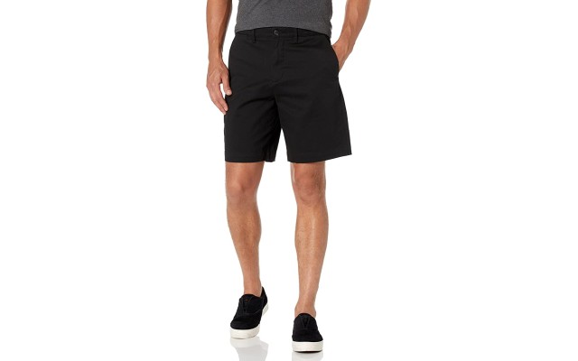  Men’s Regular Fit Cotton Gabardine Bermuda Shorts, Black, 38