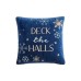  Deck The Halls Decorative Pillow, 20″ x 20″, Navy
