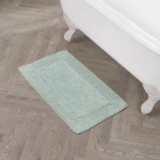 Laura Ashley Ruffled Cotton Bath Rug, 20″ X 34″ – Aqua