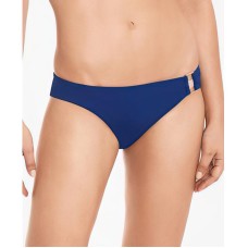 Lauren Ralph Lauren Beach Club Metallic-Ring Bikini Bottoms, Navy, 0
