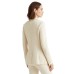 LAUREN Ralph Lauren Double-Breasted French Terry Blazer, Cream, Medium