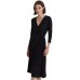  Jersey-Matte Midi Dress Black 2