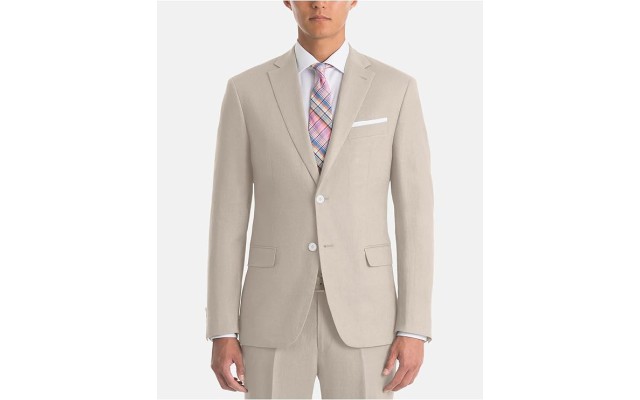  Mens Beige Single Breasted Ultraflex Blazer, 50L