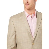 Lauren Ralph Lauren Mens Lexington Plaid Blazer Sportcoat Tan/Blue