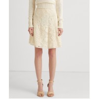 Lauren Ralph Lauren Patchwork Lace Skirt  Cream 16