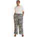 Lauren Ralph Lauren Plus-Size Paisley-Print Crepe Polo Black/Cream, 3X Plus
