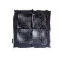 Lauren Ralph Lauren Polka Dot Print Silk Head Scarf Square 22″ X 22″