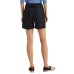  Women’s Petite High-rise Linen Shorts, Navy, 6P