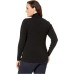  Womens Plus Size Turtleneck Sweater, Black, 3X