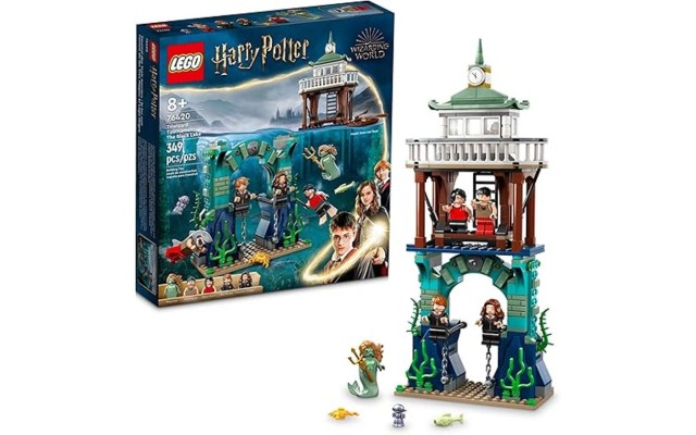  Harry Potter Triwizard Tournament: The Black Lake Building Set 76420 – Goblet of Fire Toy Playset with Harry, Hermione, and Ron Minifigures, Magical Collection Set for Kids, Boys