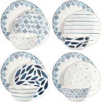 Lenox Blue Bay 12-Piece Dinnerware Set (Missing 1 Dinner Plates)