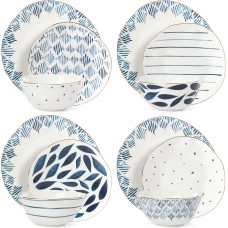 Lenox Blue Bay 12-Piece Dinnerware Set (Missing 1 Dinner Plates)