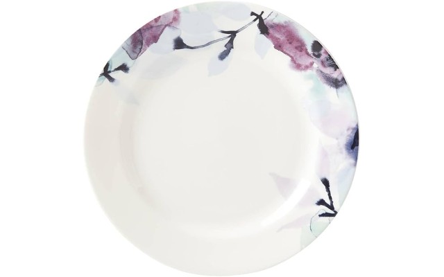  Indigo Watercolor Floral Dinner Plate, 1.50 LB, Blue
