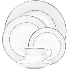 Lenox Opal Innocence Stripe 5-Piece Place Setting, White