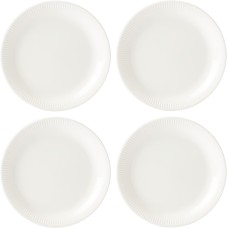 Lenox White Profile Porcelain 4-Piece Dinner Plate Set