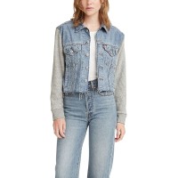 Levi’s Women’s Ex-Boyfriend Cotton Denim Trucker Jacket, Light Blue/M