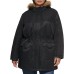Levi’s Women’s Plus Size Performance Mid-Length Parka Jacket, Black/Sherpa Lining, 1X