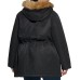 Levi’s Women’s Plus Size Performance Mid-Length Parka Jacket, Black/Sherpa Lining, 1X