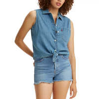 Levi’s Women’s Sleeveless Rumi Front Button-Down Shirt – Blue