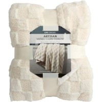 Life Comfort Artisan Mixed Yarn Throw 60in X 70in White