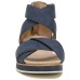  Womens Zoom Strappy Sandals, Navy, 6.5W