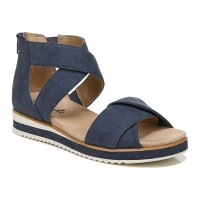 LifeStride Womens Zoom Strappy Sandals, Navy, 6.5W